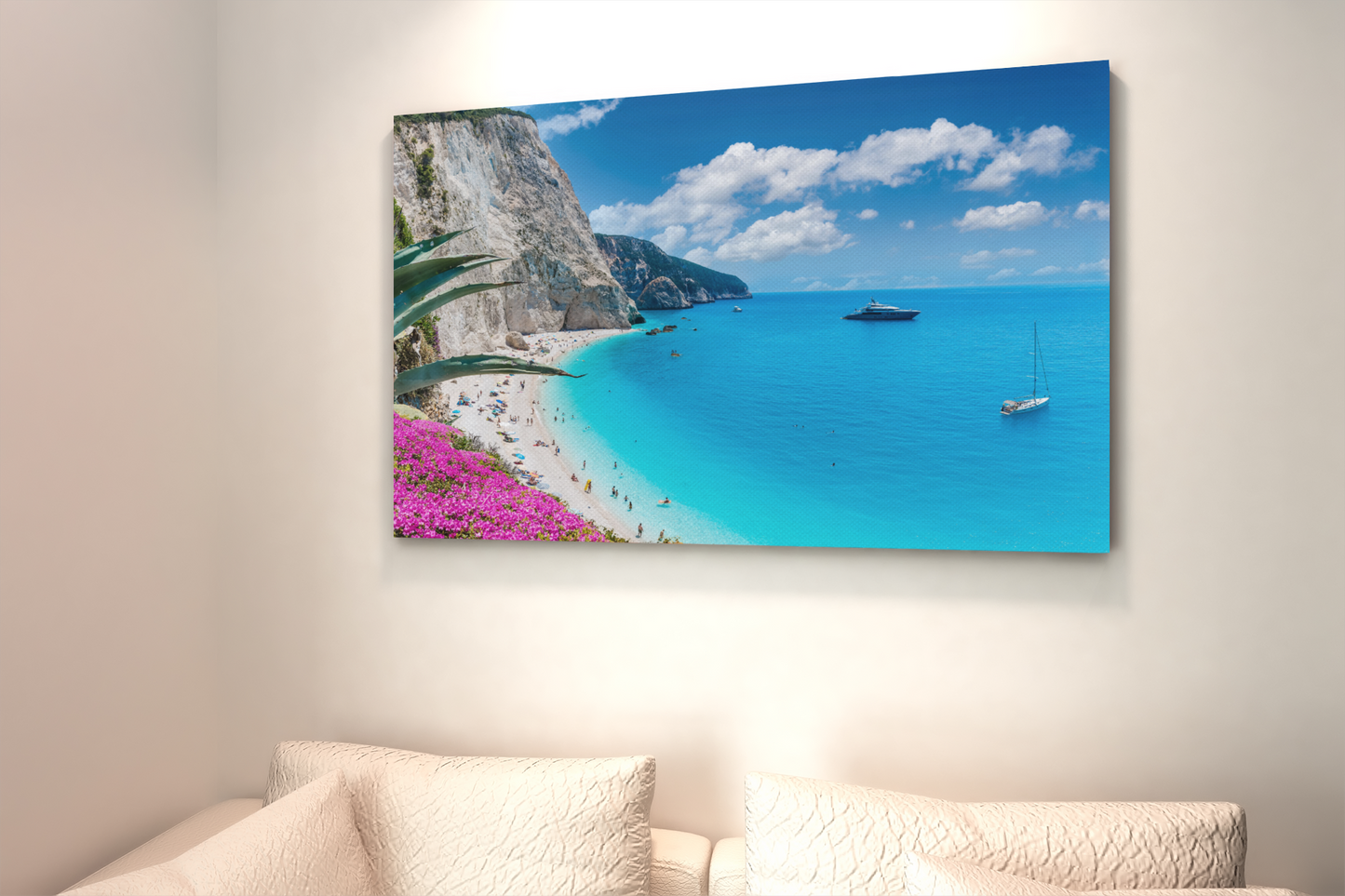Lefkada Porto Katsiki Beach Acrylic Glass Wall Art