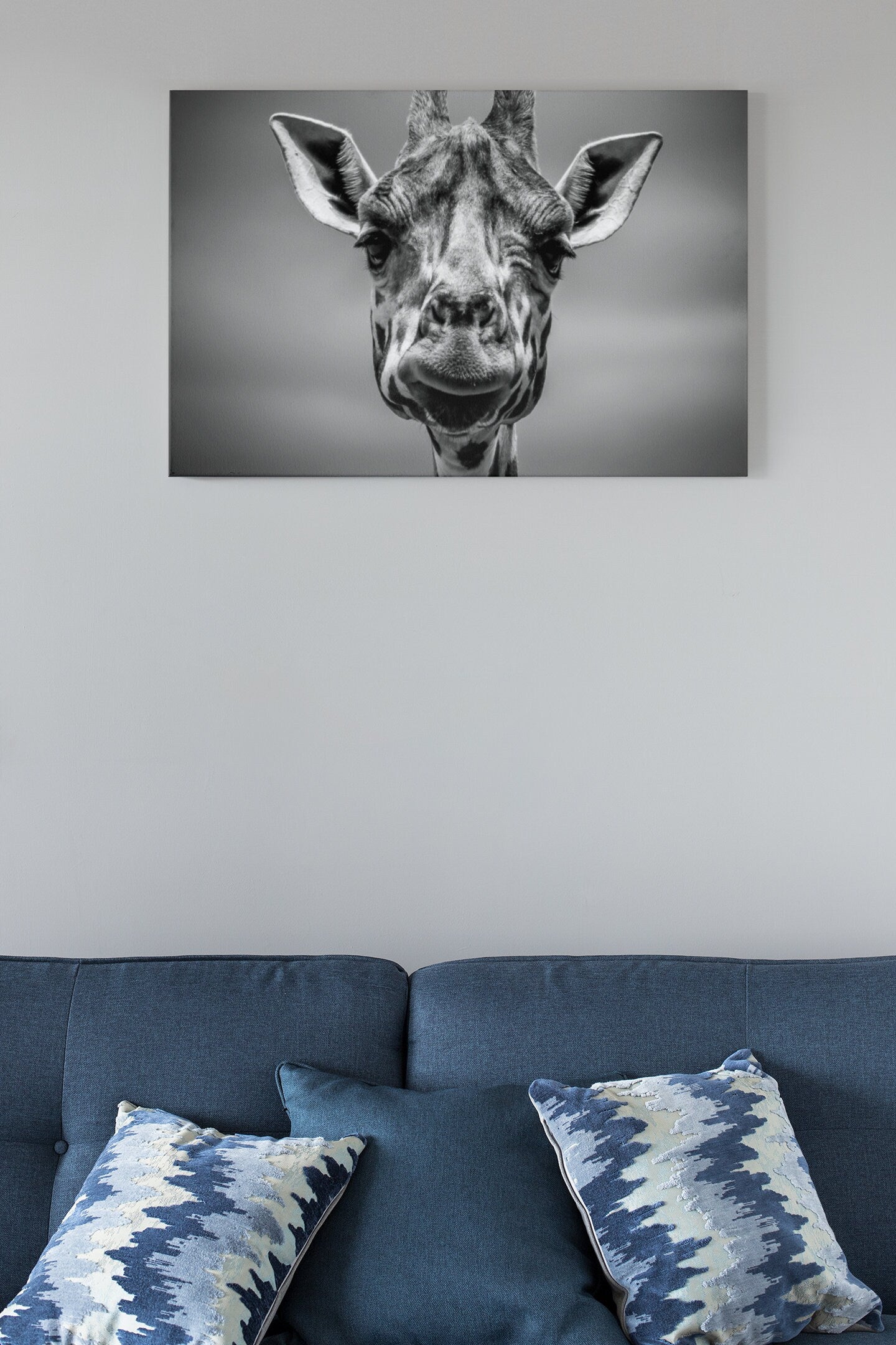 Black And White Giraffe High Gloss Acrylic Glass Wall Art Ready To Hang