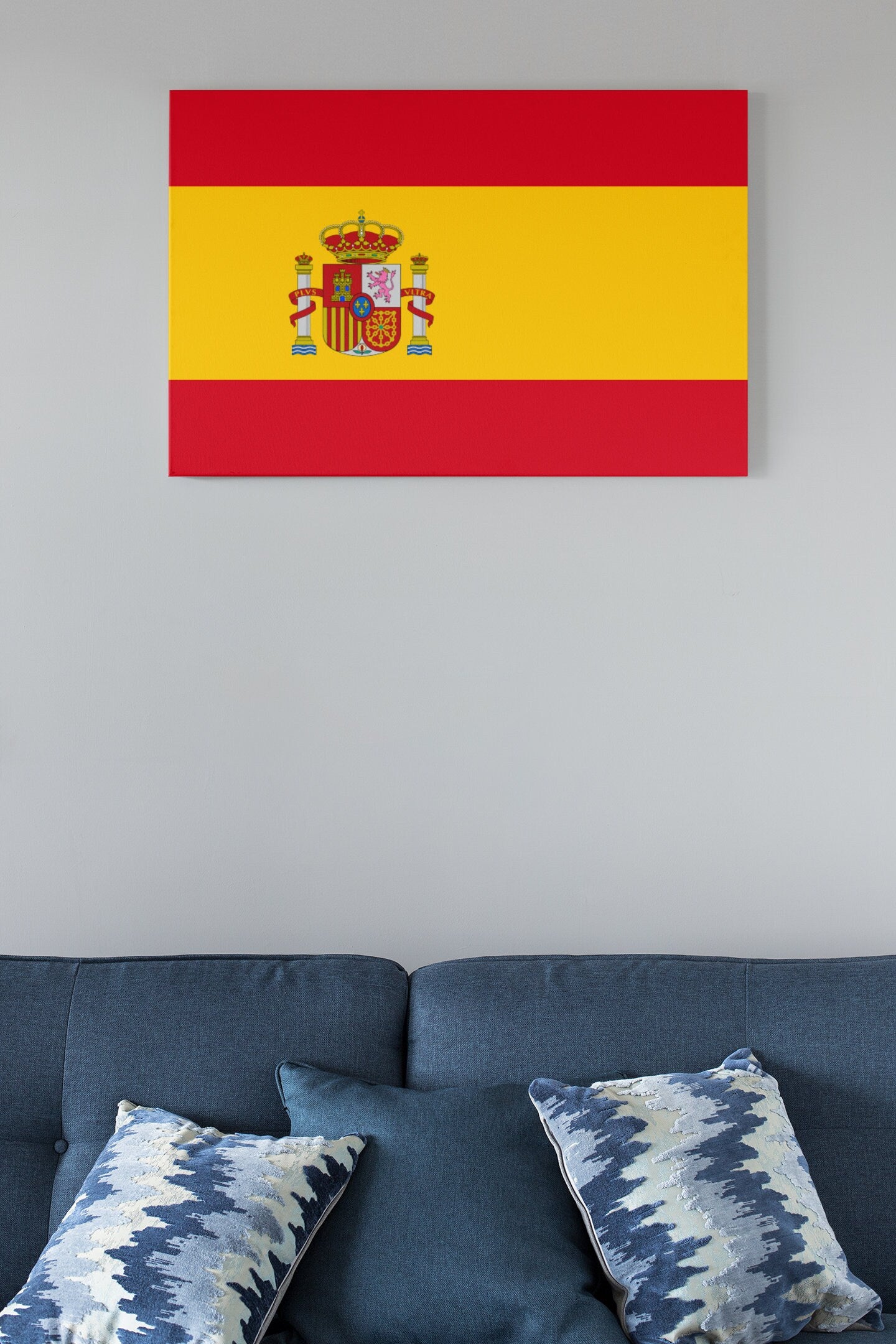 Flag of Spain High Gloss Acrylic Glass Wall Art Ready To Hang