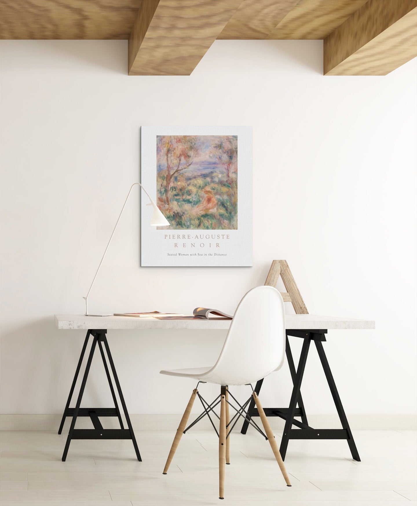 Pierre Auguste Renoir Seated Woman With Sea In The Distance High Gloss Acrylic Glass Wall Art Ready To Hang