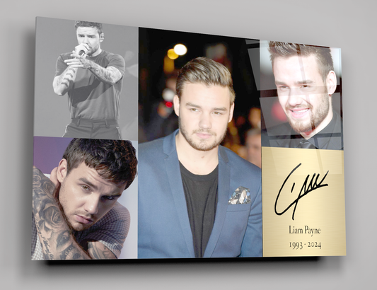 Liam Payne One Direction 1d Reproduction Signature Memorial Acrylic Glass Wall Art