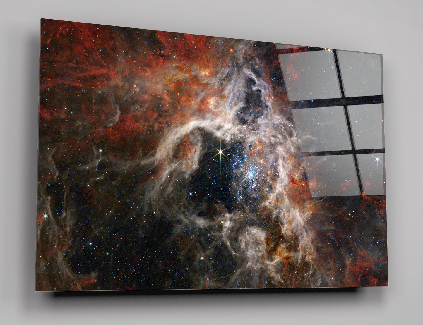 Tarantula Nebula NASA's James Webb Telescope Glass Wall Art