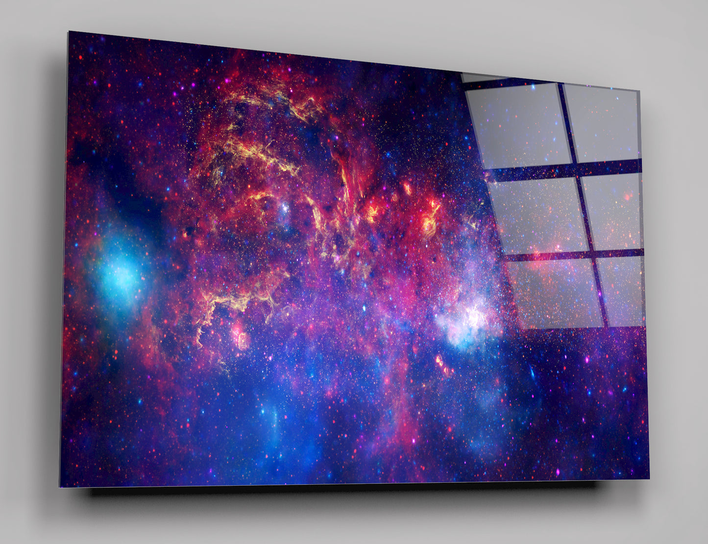 Central Region Of The Milky Way galaxy From NASA Glass Wall Art Print