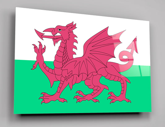 Wales Flag Acrylic Glass Wall Art