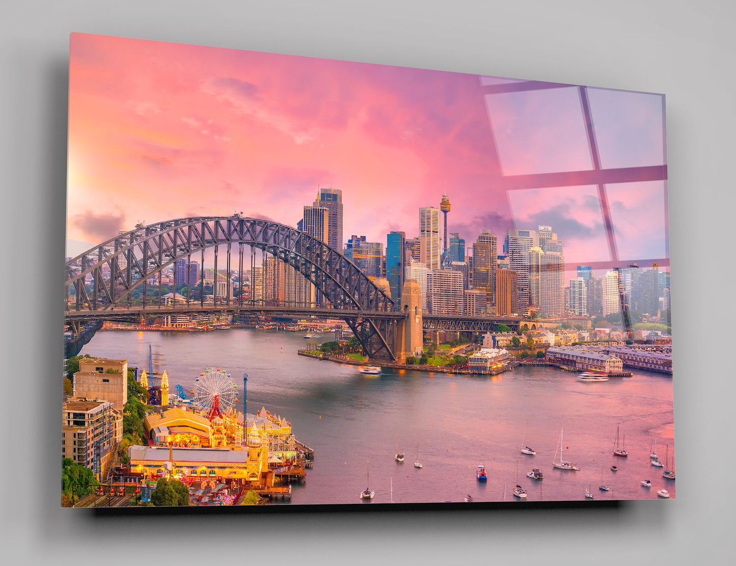 Sydney City Skyline Australia Glass Wall Art