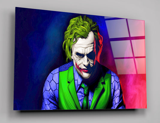 Heath Ledger Joker 1 Glass Print Wall Art - Unique Print Designs for Your Home