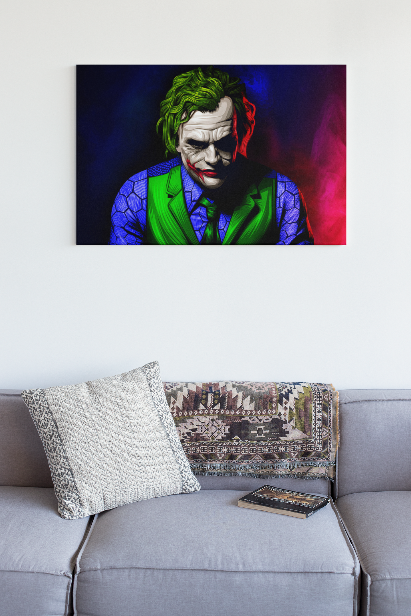 Heath Ledger Joker 1 Glass Print Wall Art - Unique Print Designs for Your Home