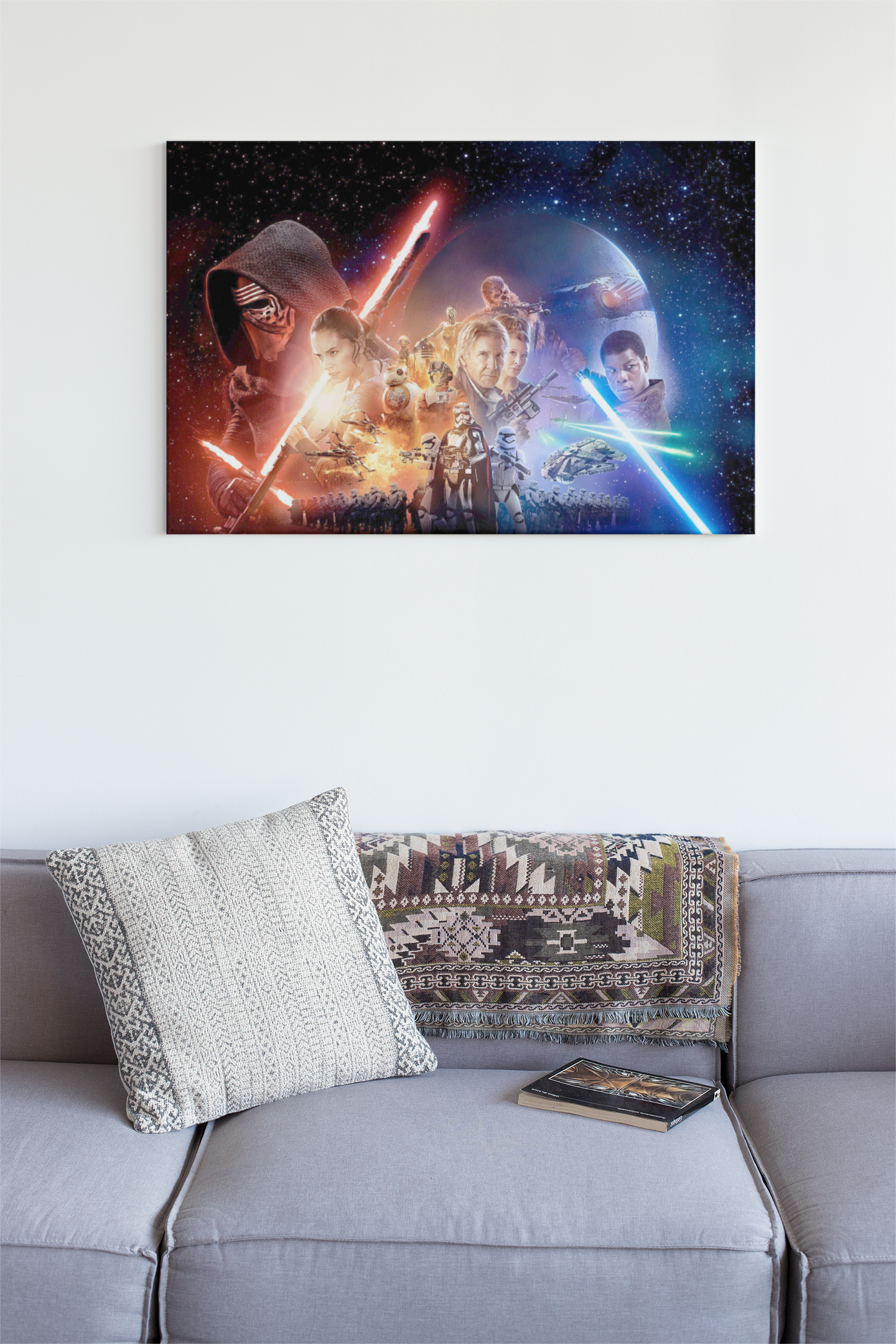 Star Wars The Force Awakens Glass Wall Art