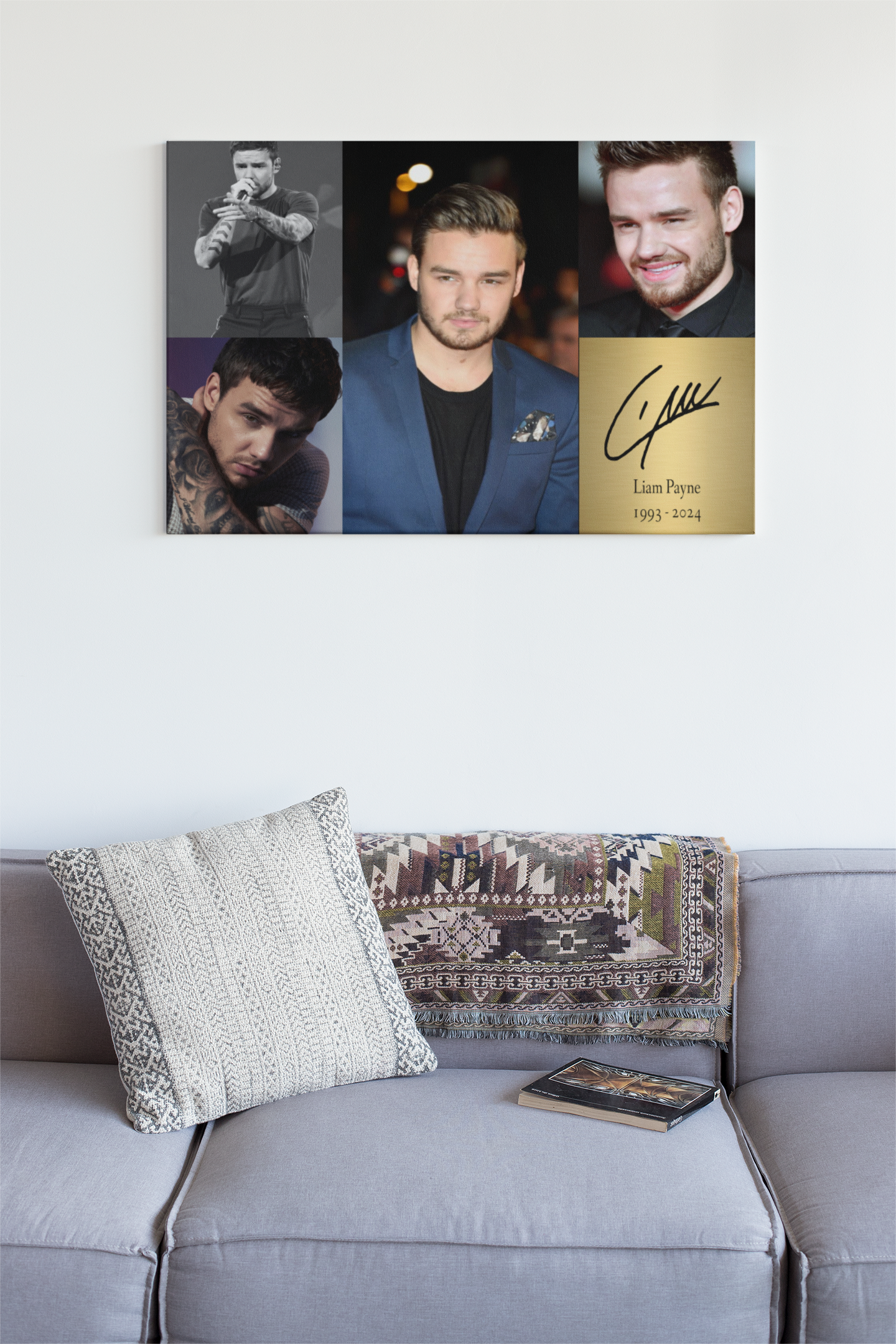 Liam Payne One Direction 1d Reproduction Signature Memorial Acrylic Glass Wall Art