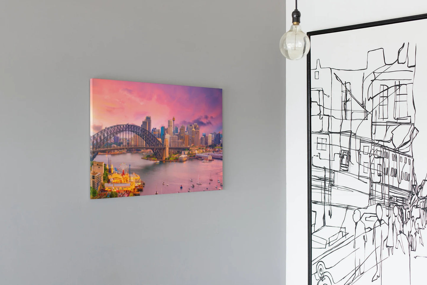 Sydney City Skyline Australia Glass Wall Art