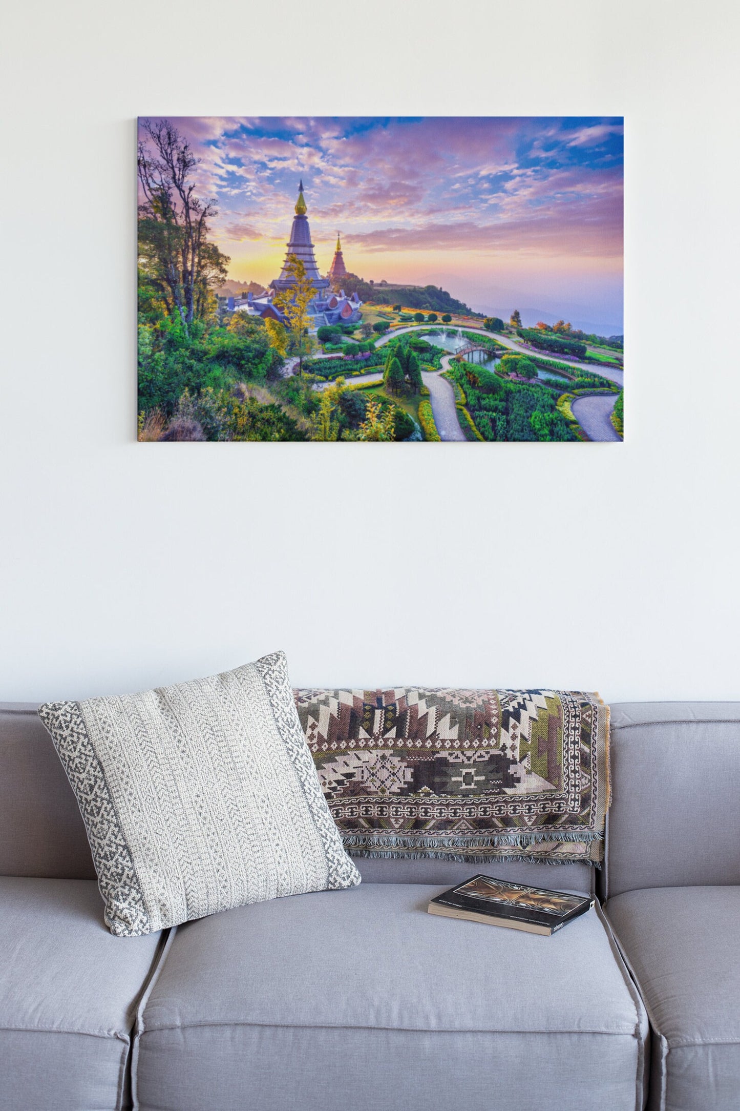 Landmark Pagoda In Doi Inthanon National Park, Chiang Mai, Thailand Glass Wall Art