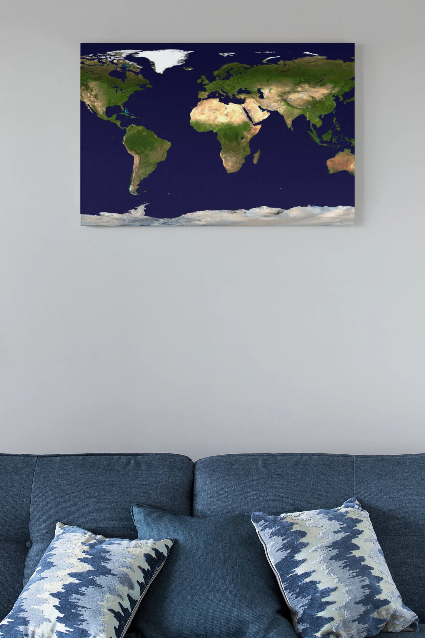 Satellite Map Of The World Acrylic Glass Wall Art