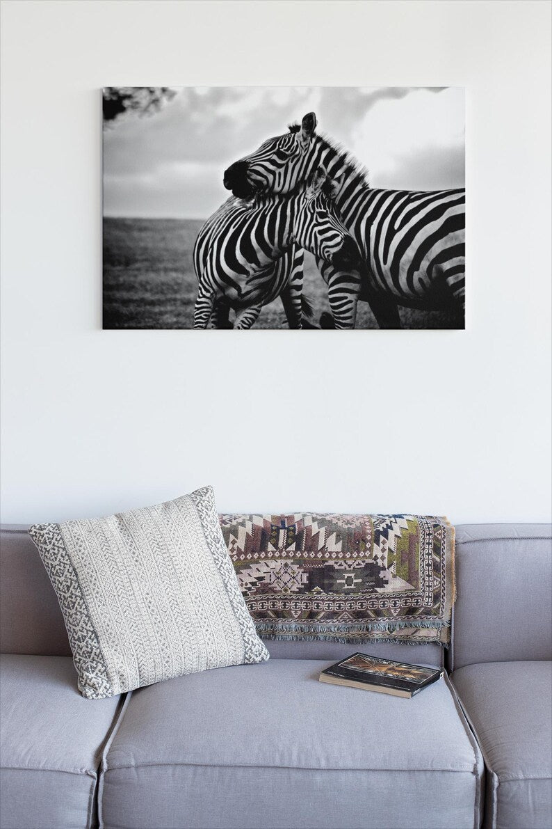 Zebras In The Wild Glass Wall Art