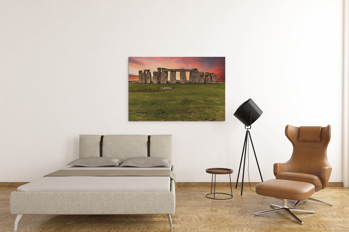 Stonehenge Circle Acrylic Glass Wall Art: Home Decor Glass Print for Modern Living Spaces