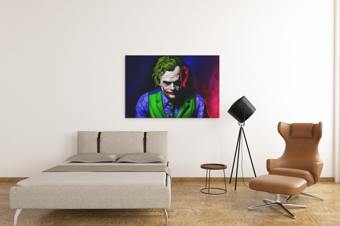 Heath Ledger Joker 1 Glass Print Wall Art - Unique Print Designs for Your Home