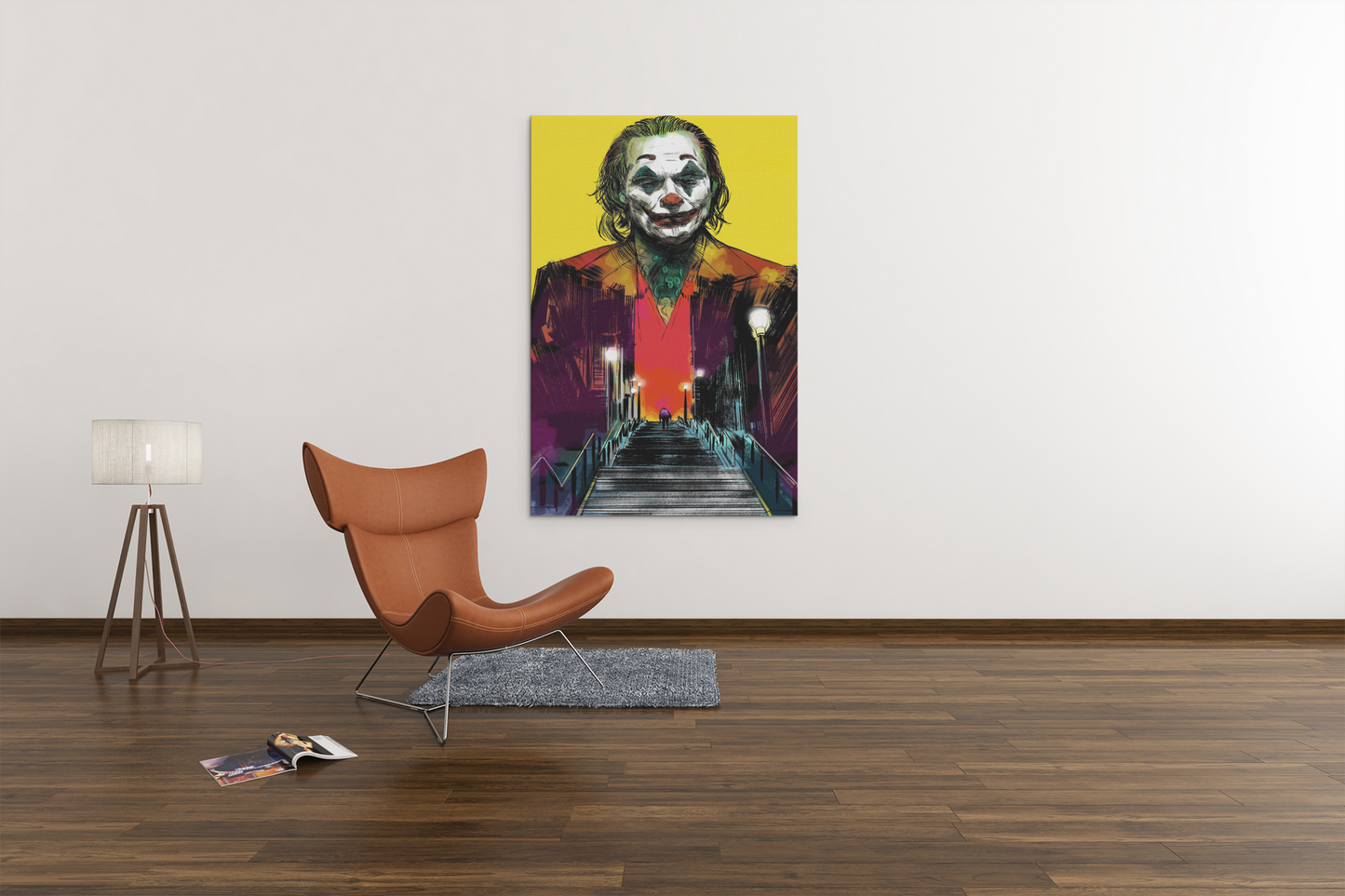 Joaquin Phoenix Joker Glass 2 Acrylic Glass Wall Art Print  - Unique Print Designs for Your Home