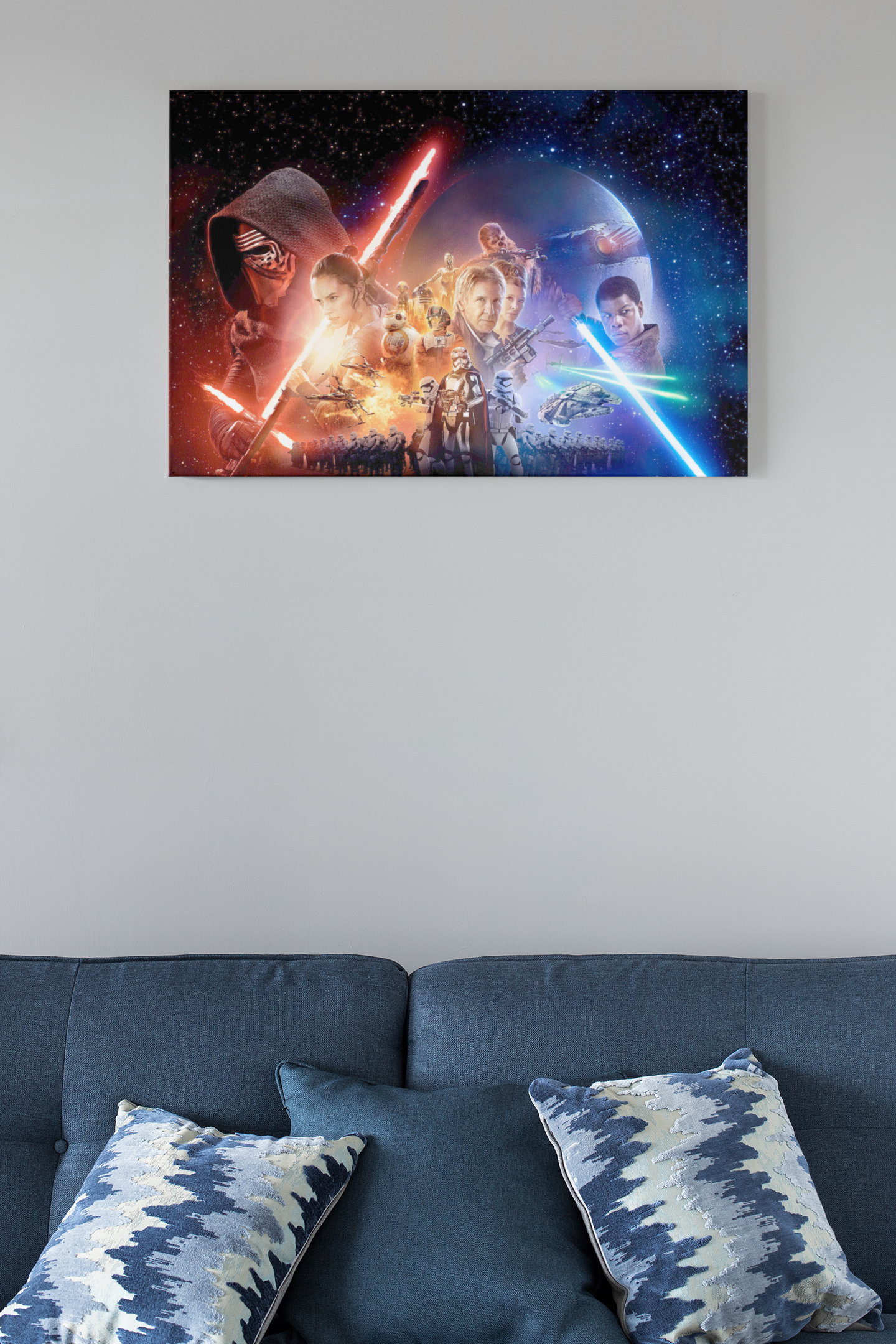 Star Wars The Force Awakens Glass Wall Art