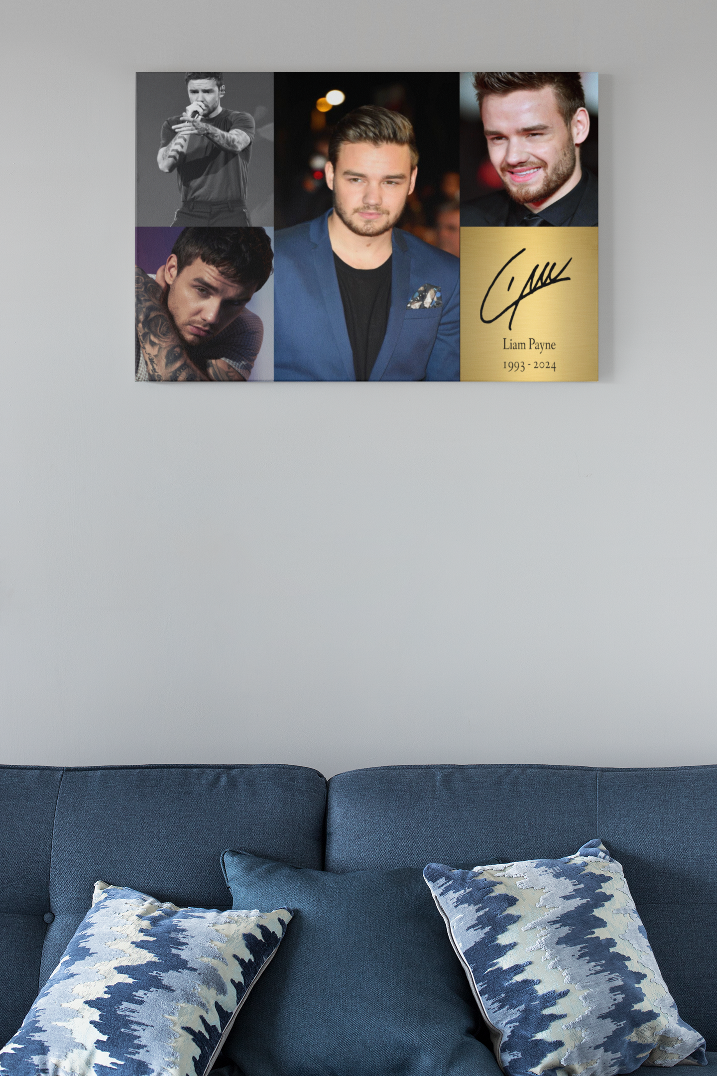 Liam Payne One Direction 1d Reproduction Signature Memorial Acrylic Glass Wall Art