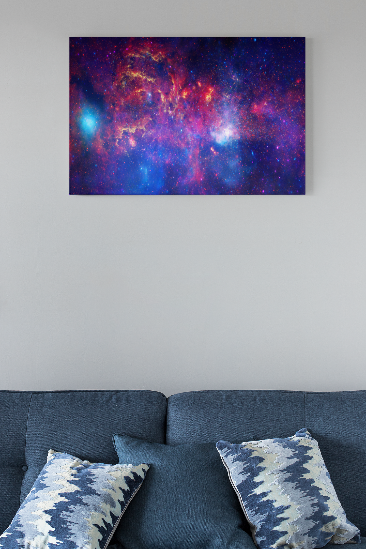 Central Region Of The Milky Way galaxy From NASA Glass Wall Art Print