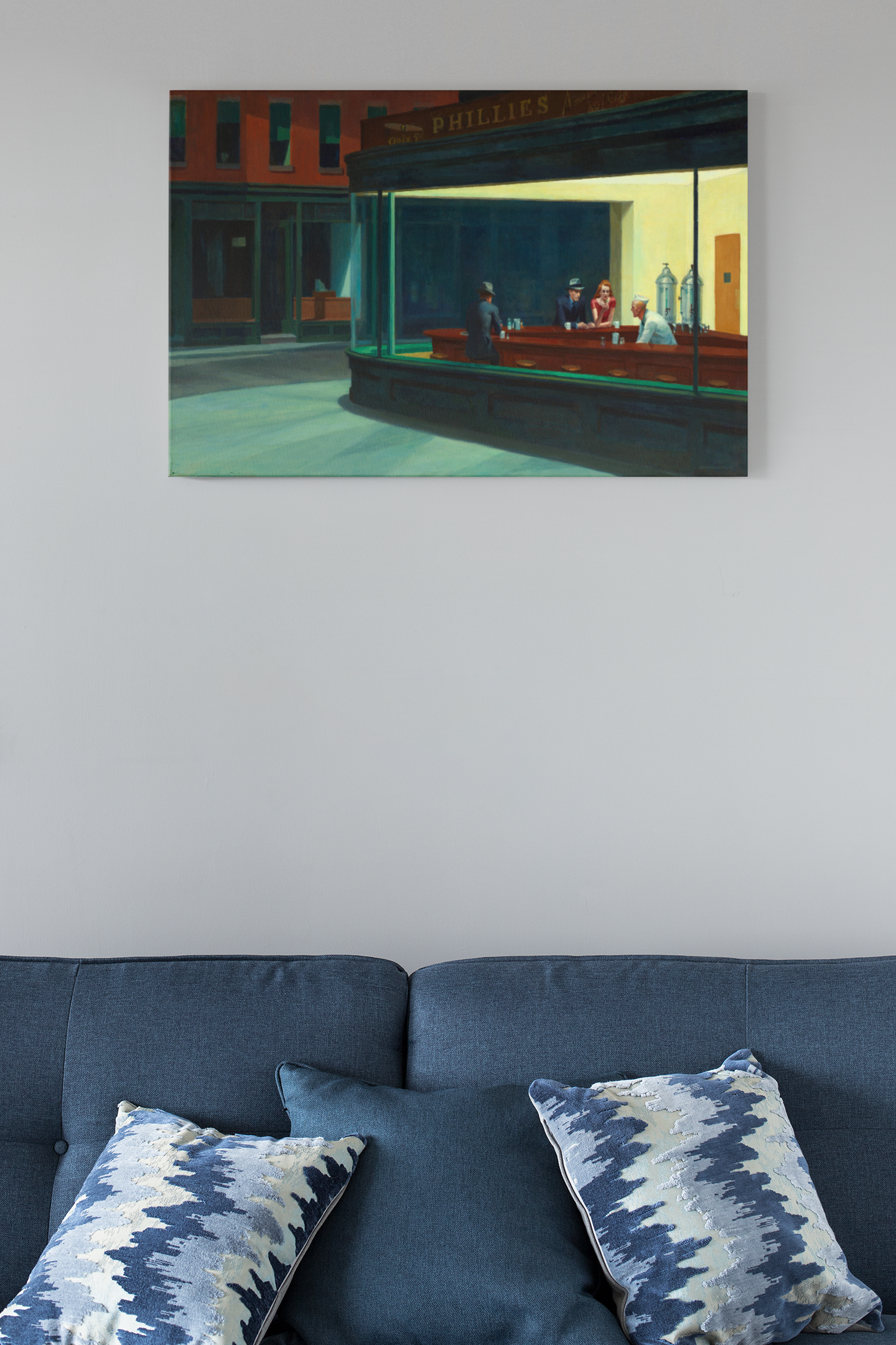 Nighthawks By Edward Hopper Glass Wall Art