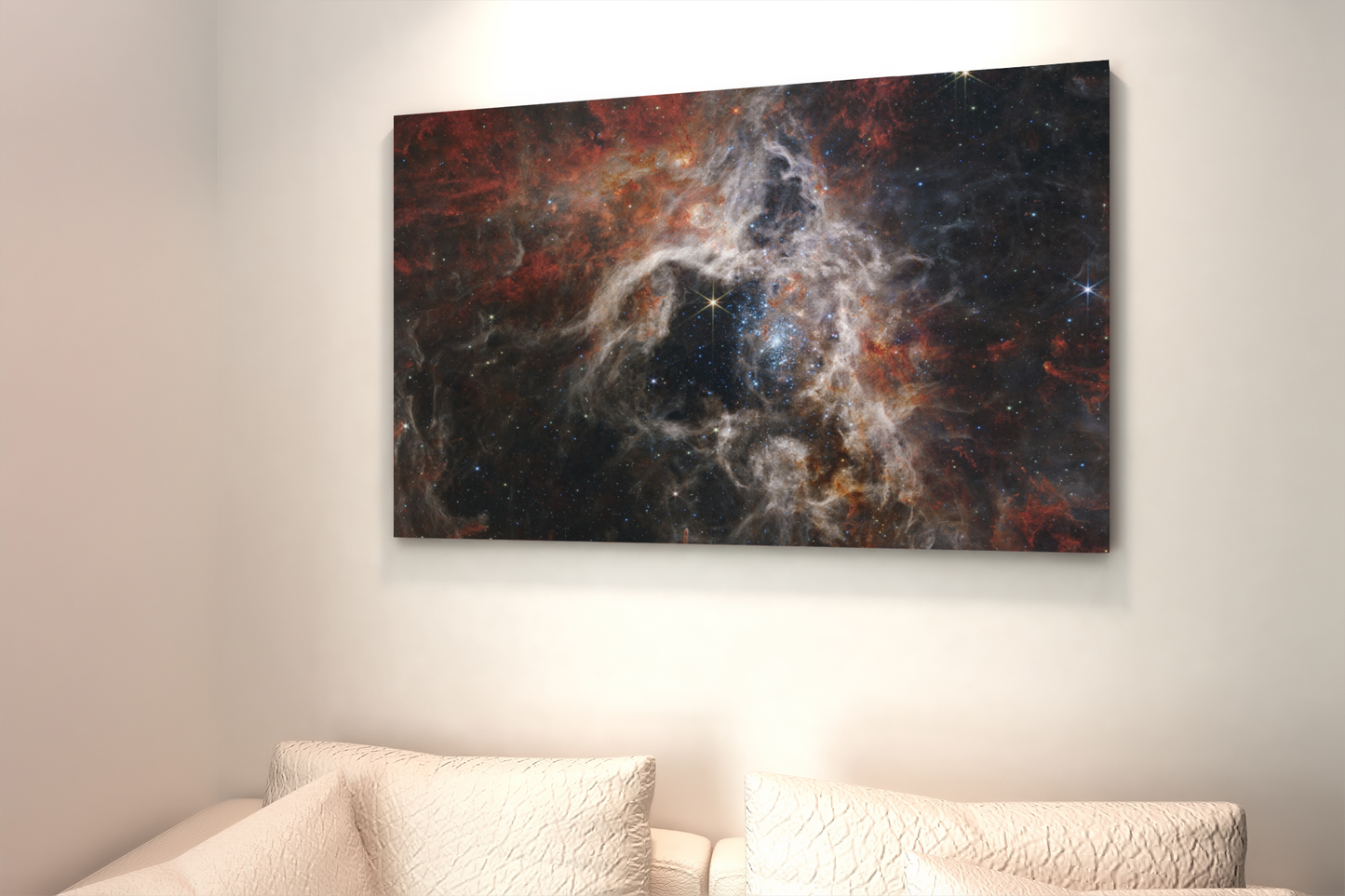 Tarantula Nebula NASA's James Webb Telescope Glass Wall Art