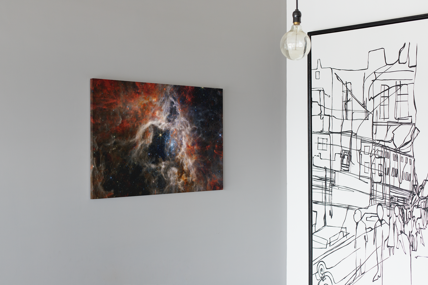 Tarantula Nebula NASA's James Webb Telescope Glass Wall Art