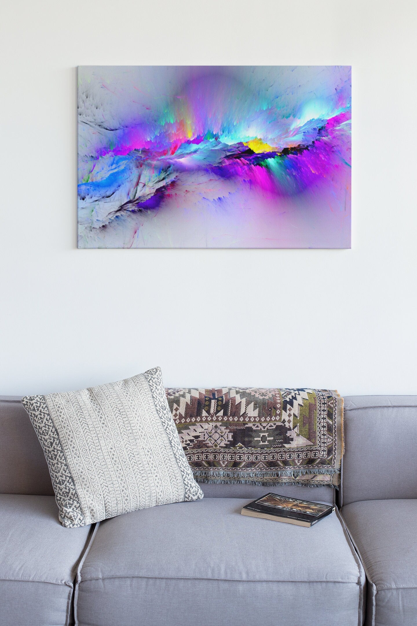 Multicolored Abstract Background High Gloss Acrylic Glass Wall Art