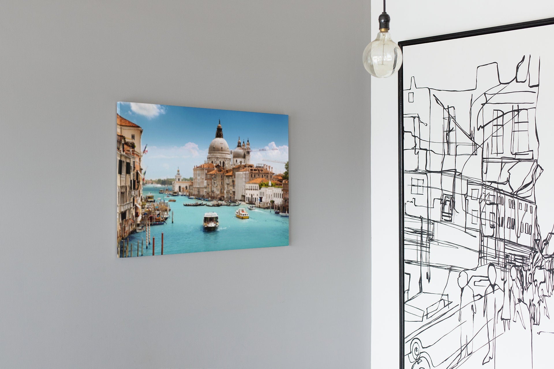 The Grand Canal Of Venice, Italy, High Gloss Acrylic Glass Wall Art Ready To Hang