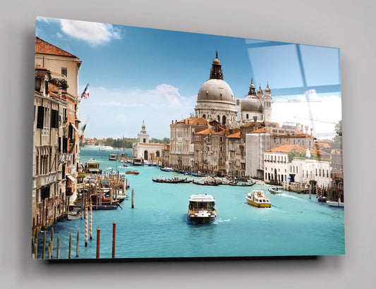 The Grand Canal Of Venice, Italy, High Gloss Acrylic Glass Wall Art Ready To Hang