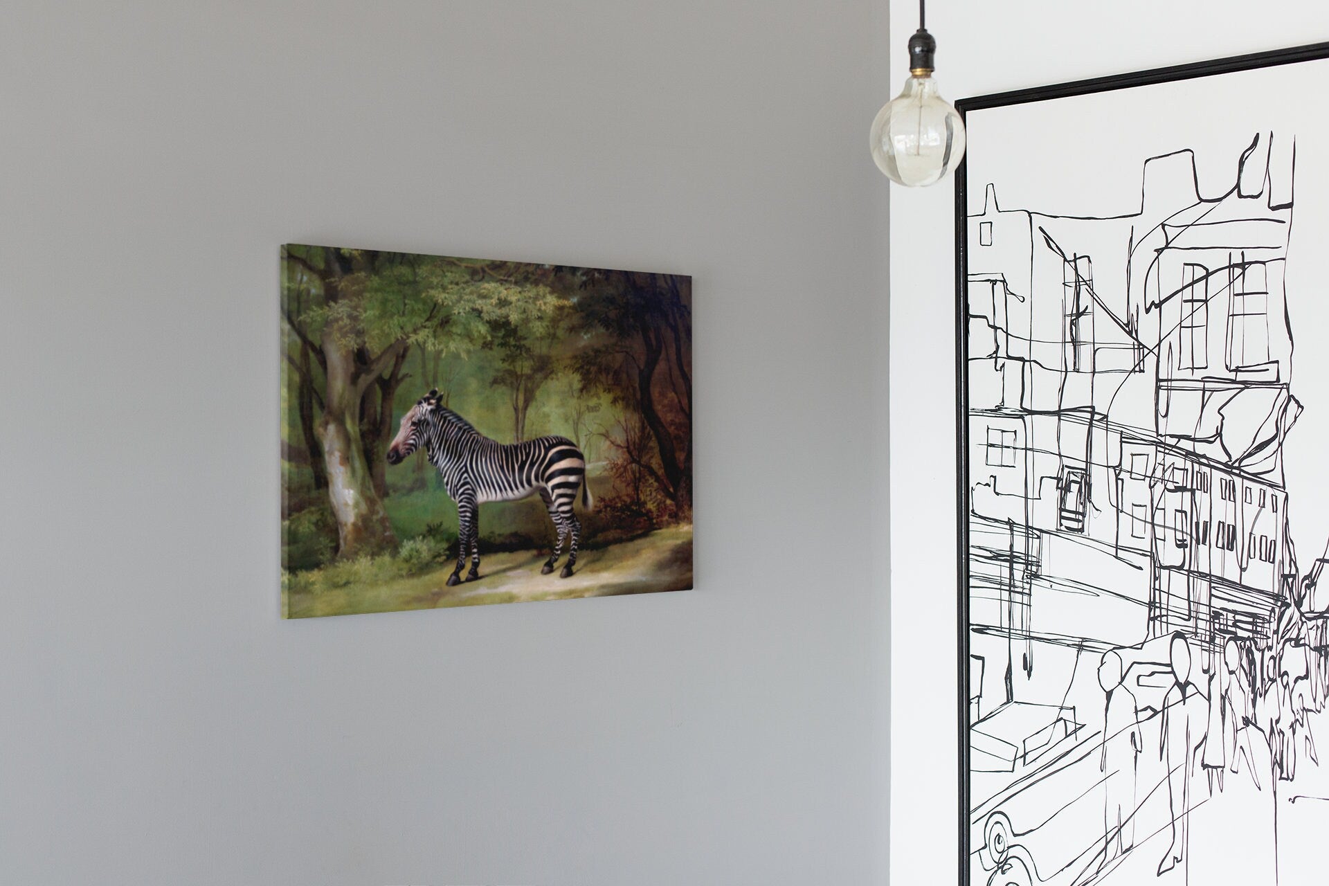 Zebra By George Stubbs High Gloss Acrylic Glass Wall Art Ready To Hang