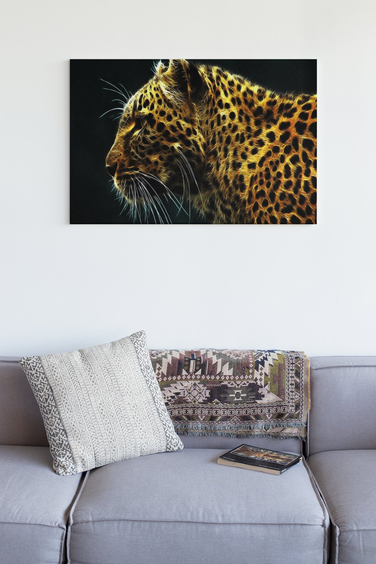 Leopard High Gloss Acrylic Glass Wall Art Ready To Hang