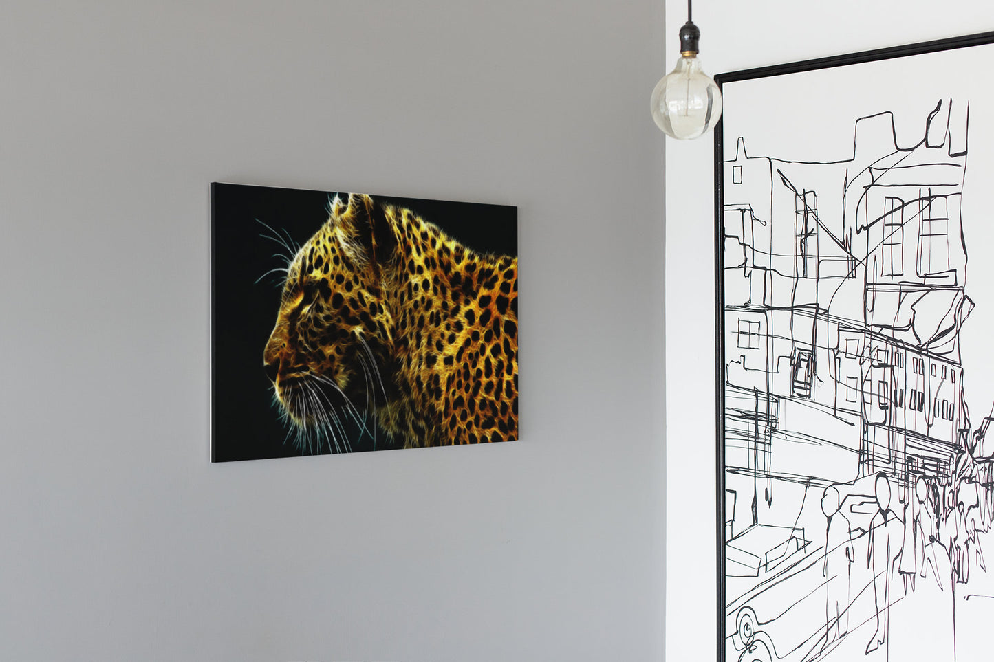 Leopard High Gloss Acrylic Glass Wall Art Ready To Hang