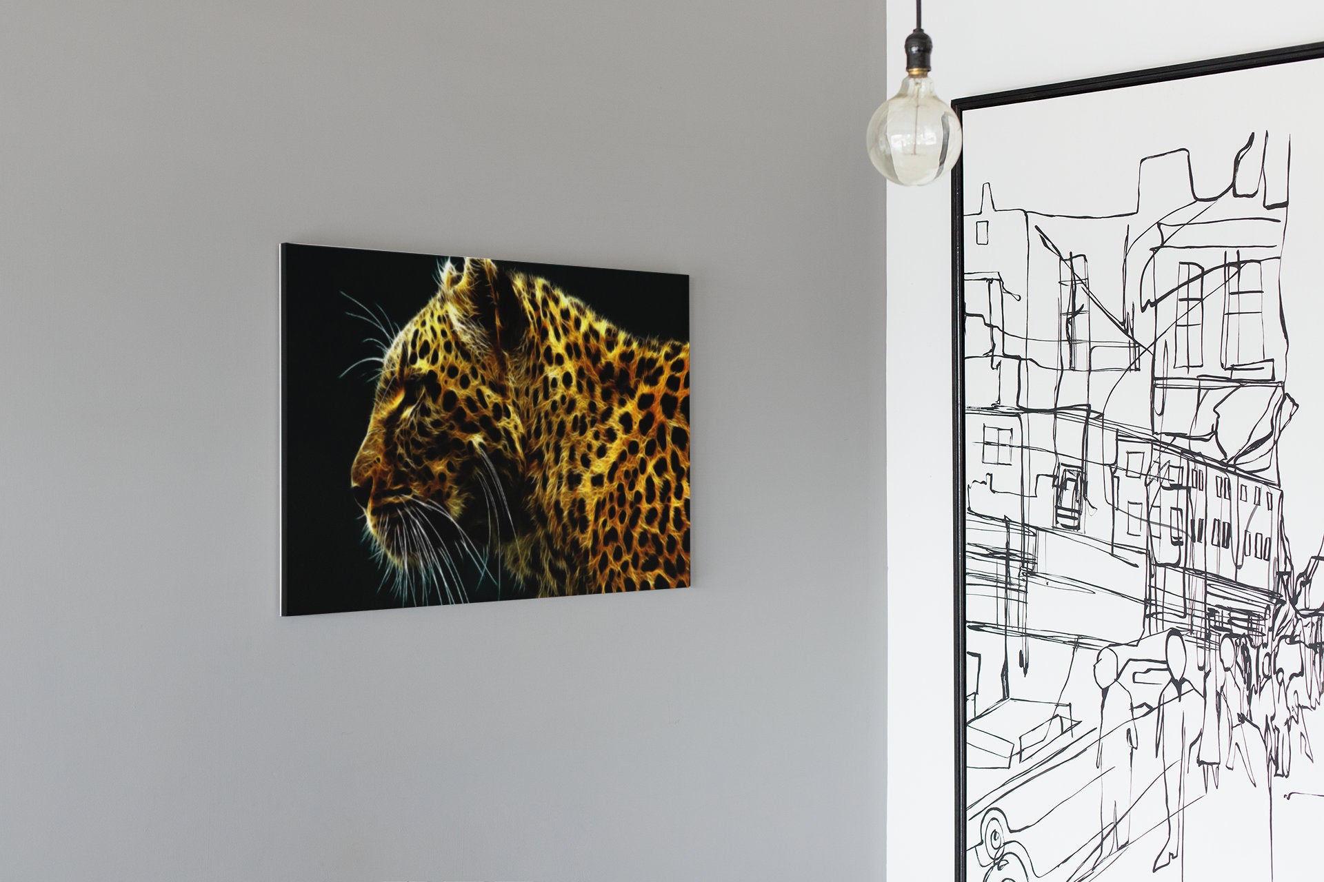 Leopard High Gloss Acrylic Glass Wall Art Ready To Hang