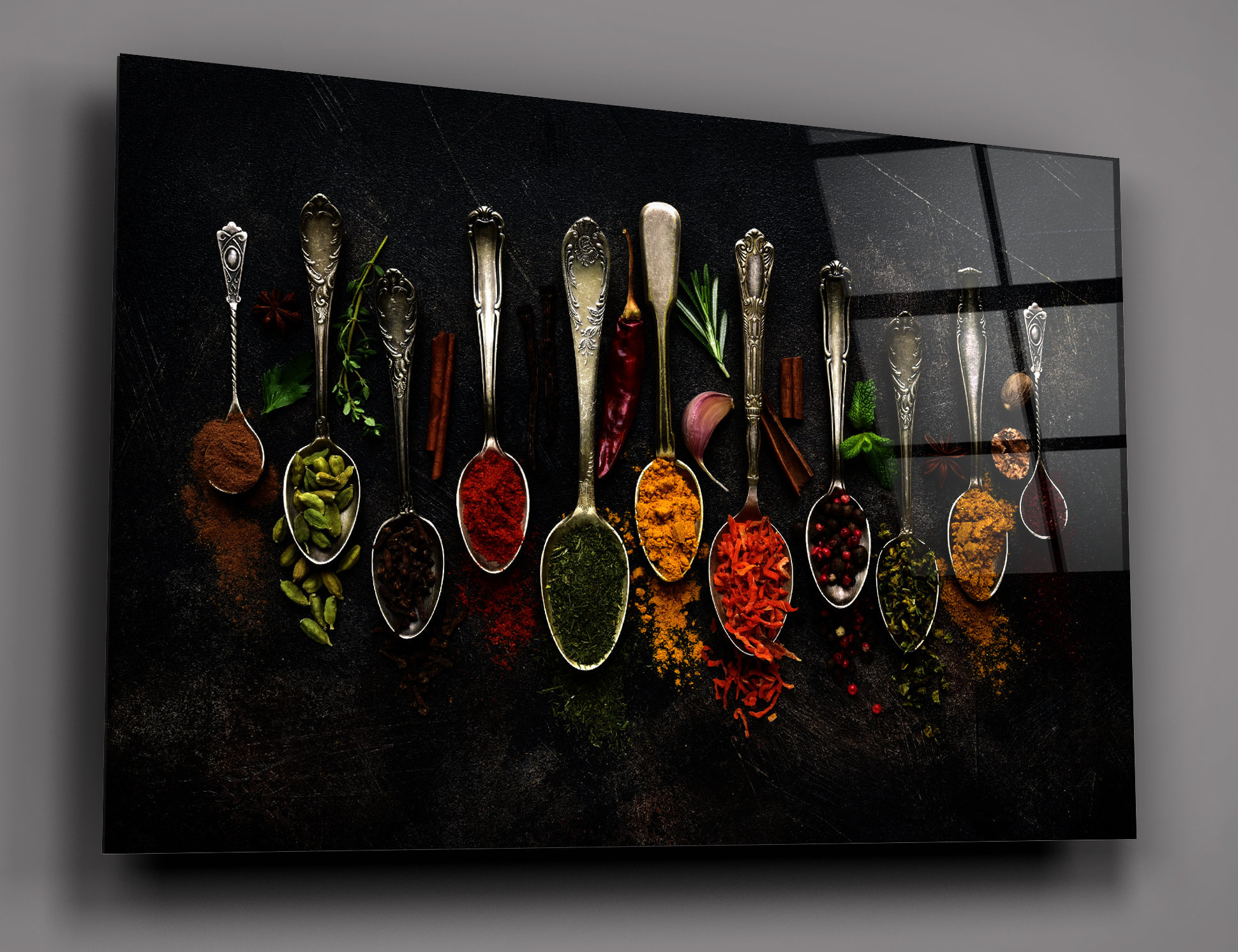 Herbs And Spices High Gloss Acrylic Glass Wall Art Ready To Hang