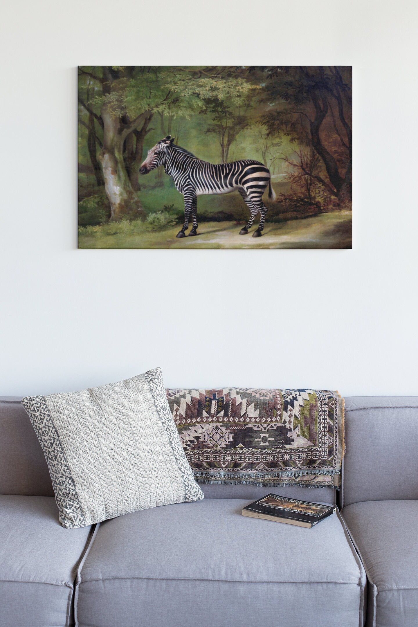 Zebra By George Stubbs High Gloss Acrylic Glass Wall Art Ready To Hang