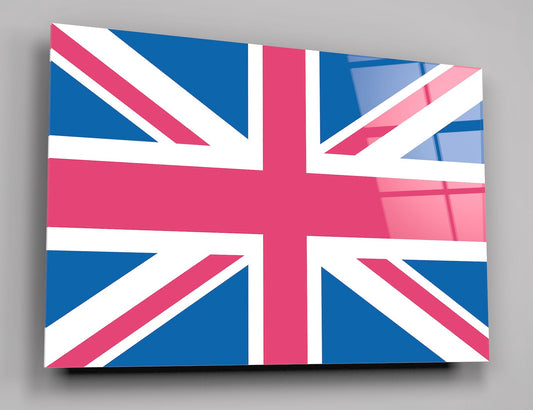 Union Jack Flag, England, High Gloss Acrylic Glass Wall Art Ready To Hang