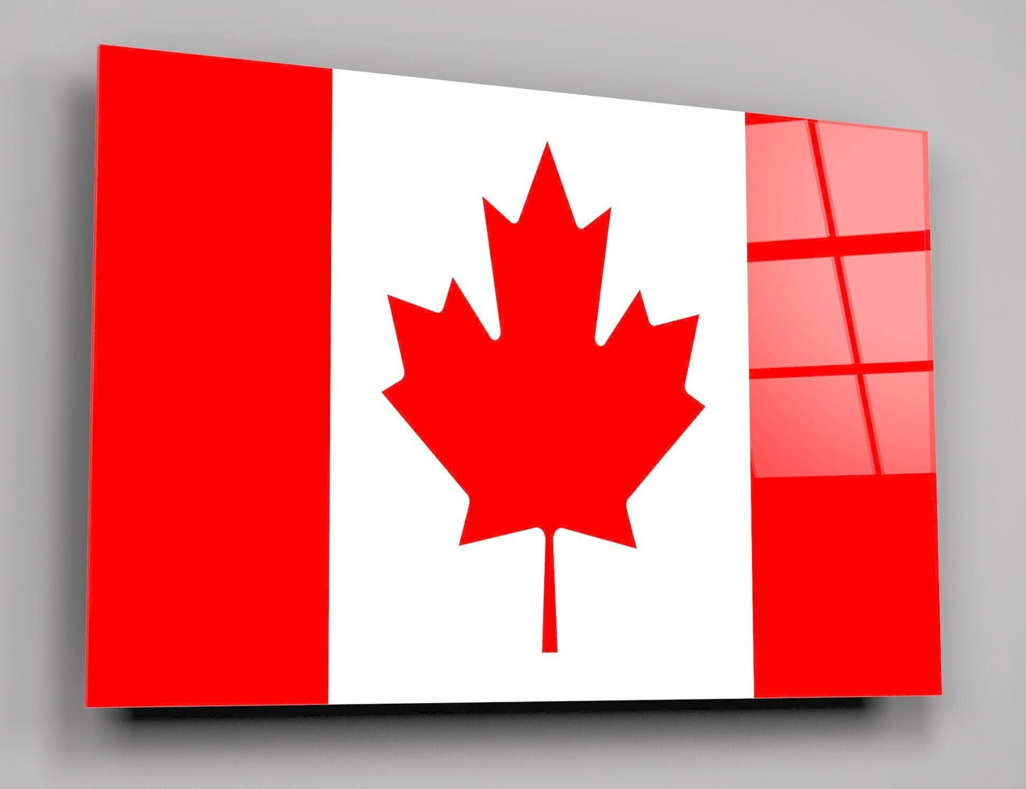 Flag Of Canada High Gloss Acrylic Glass Wall Art Ready To Hang