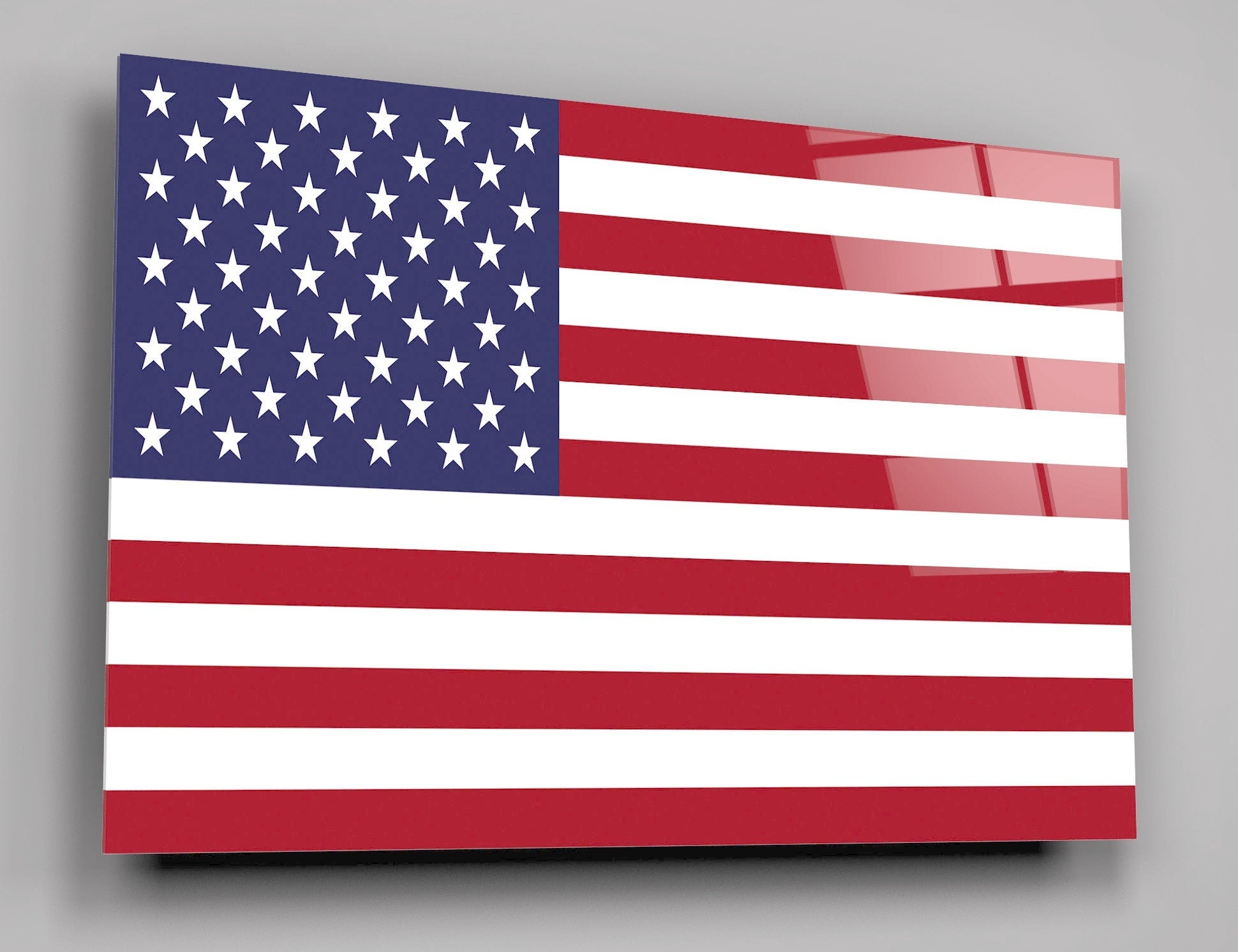 Flag of The United States Of America High Gloss Acrylic Glass Wall Art Ready To Hang