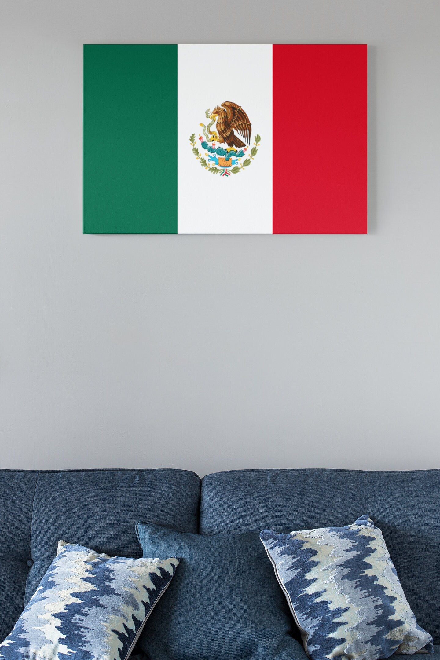 Flag of Mexico High Gloss Acrylic Glass Wall Art Ready To Hang