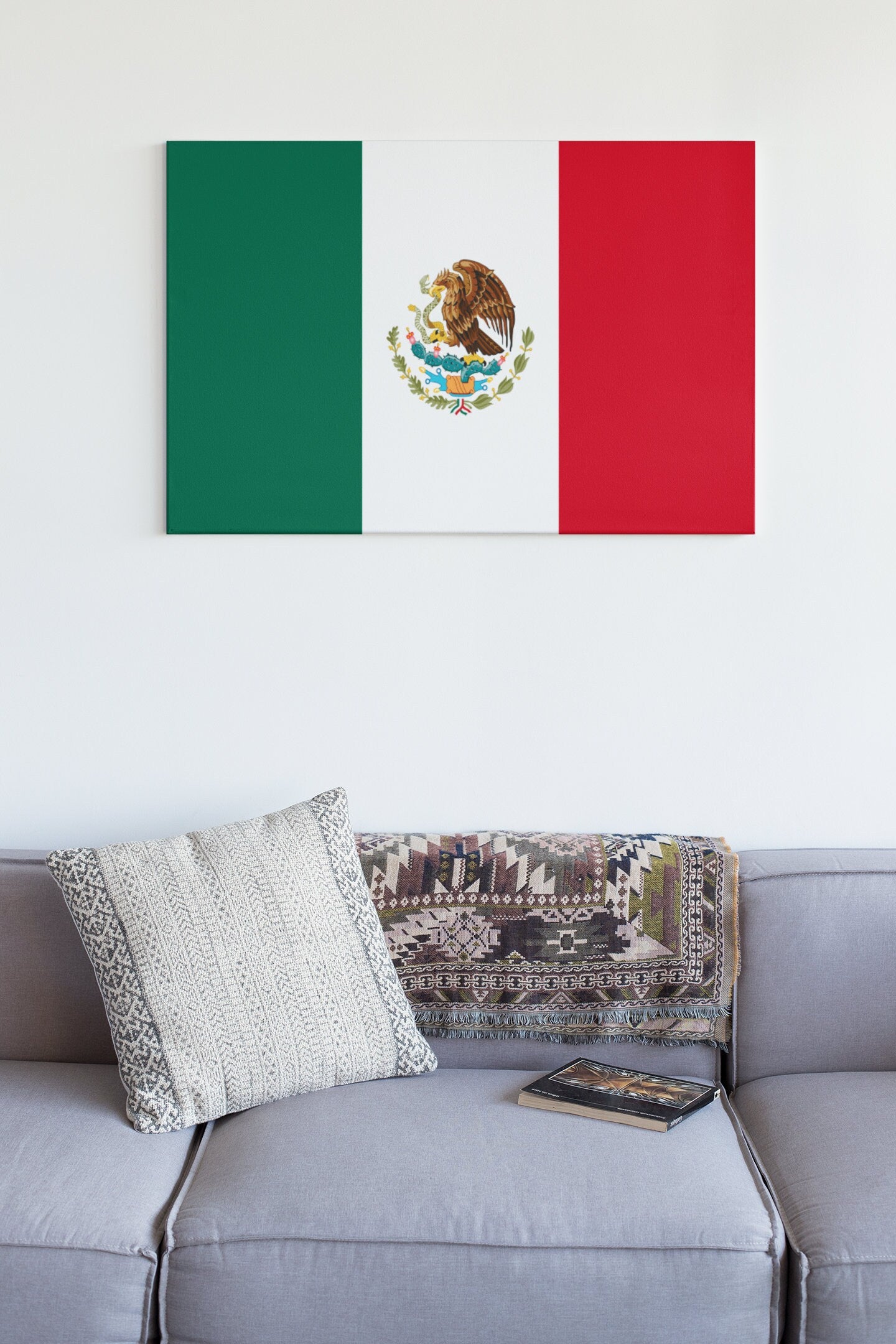 Flag of Mexico High Gloss Acrylic Glass Wall Art Ready To Hang