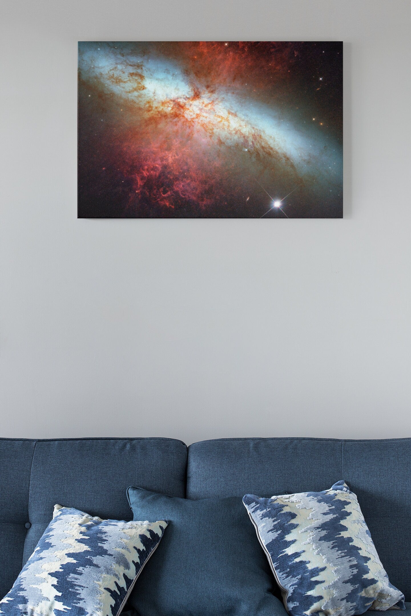 Hubble Monitors Supernova In Nearby Galaxy M82 From NASA High Gloss Acrylic Glass Wall Art Ready To Hang