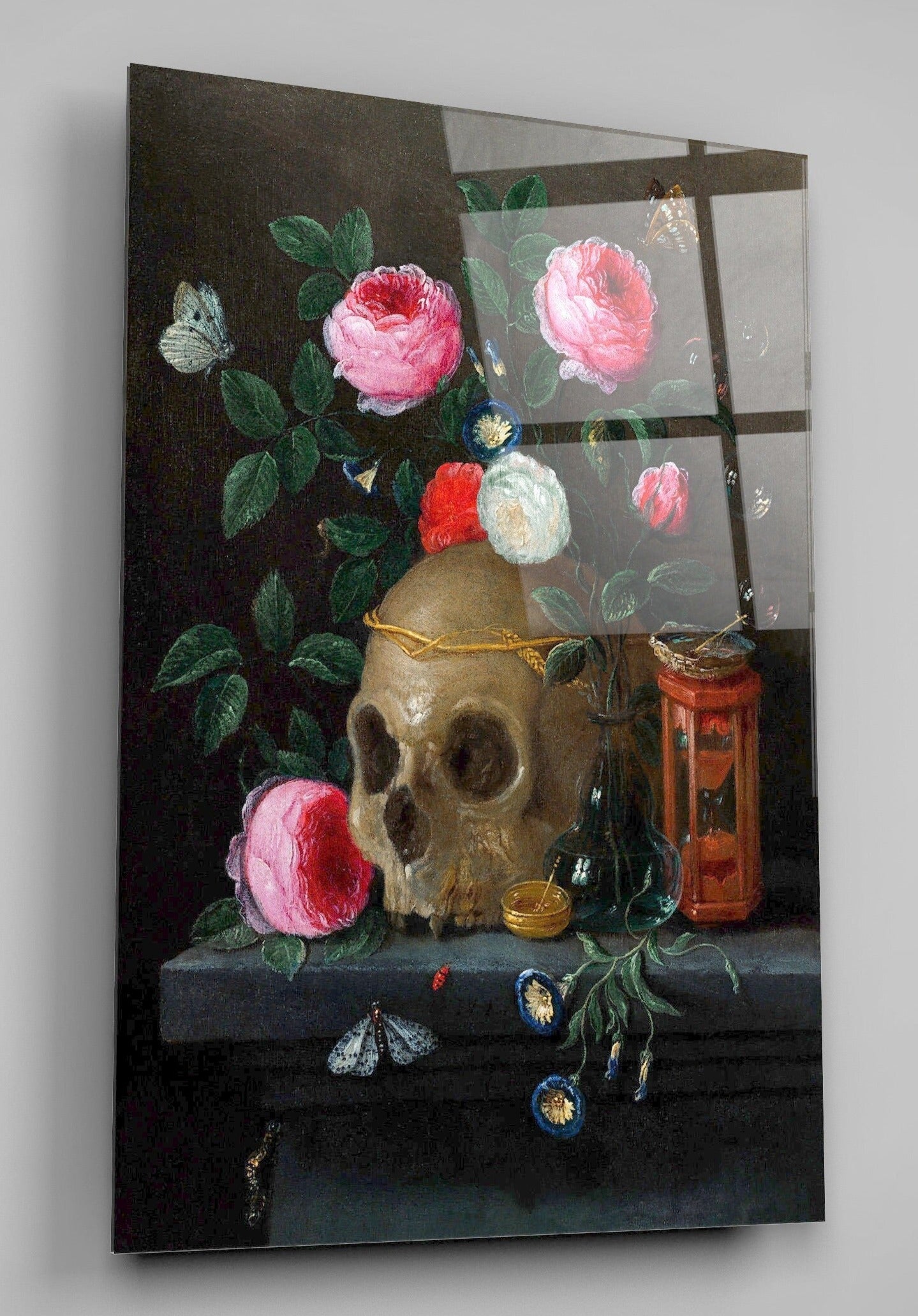 Vanitas Still Life Painting By Jan Van Kessel High Gloss Acrylic Glass Wall Art Ready To Hang