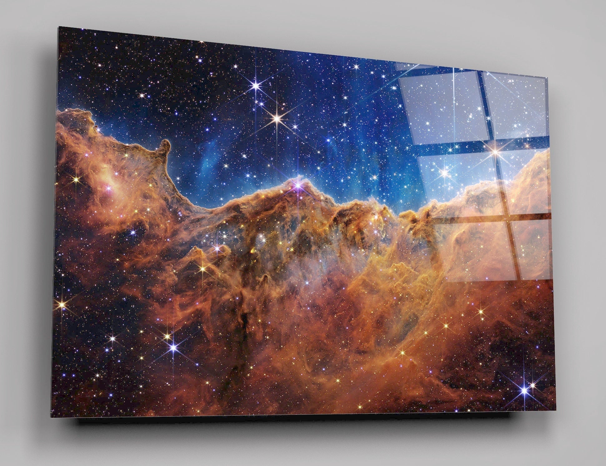 Cosmic Cliffs In The Carina Nebula From NASA’s James Webb Space Telescope High Gloss Acrylic Glass Wall Art Ready To Hang