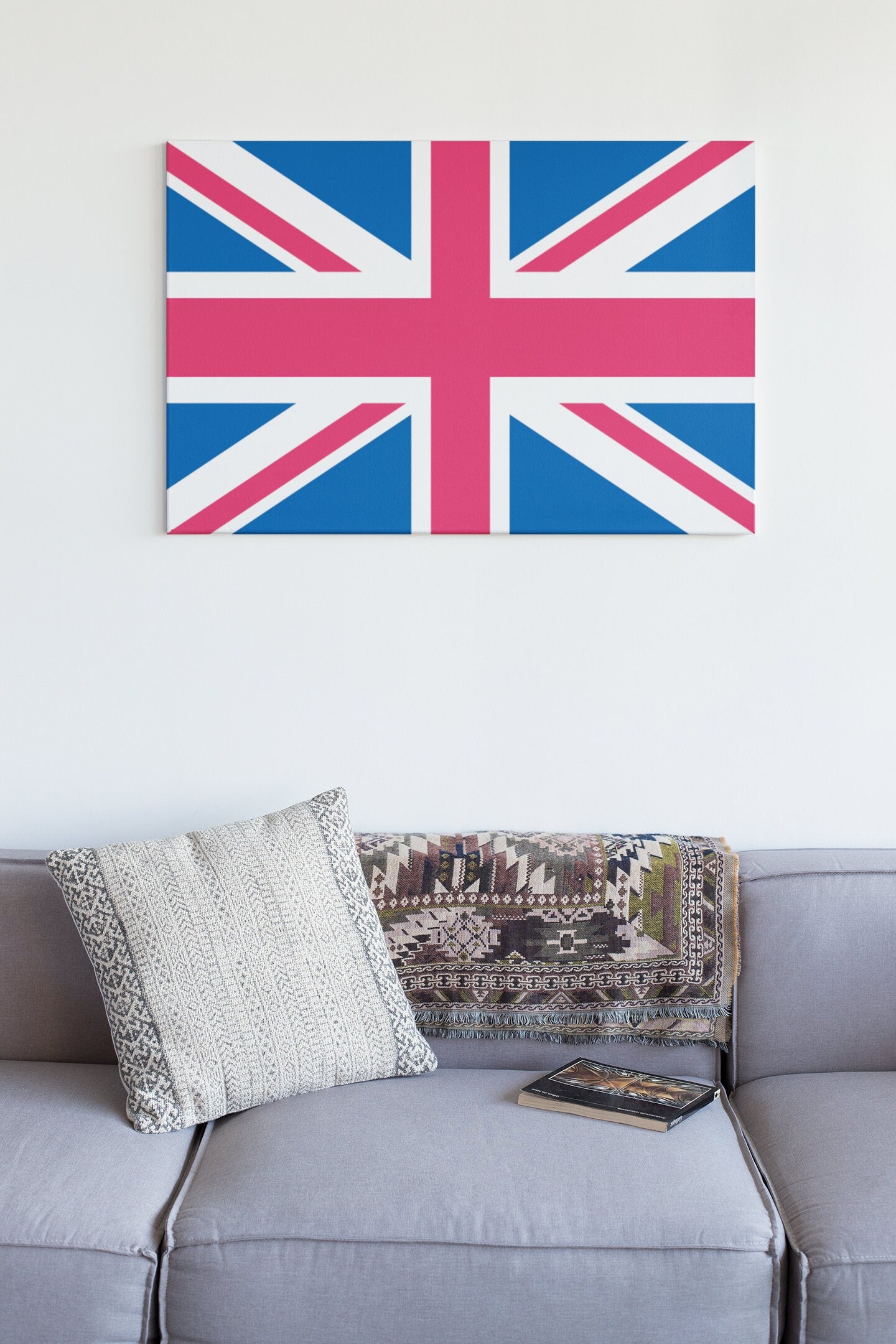 Union Jack Flag, England, High Gloss Acrylic Glass Wall Art Ready To Hang