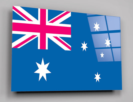 Flag Of Australia High Gloss Acrylic Glass Wall Art Ready To Hang