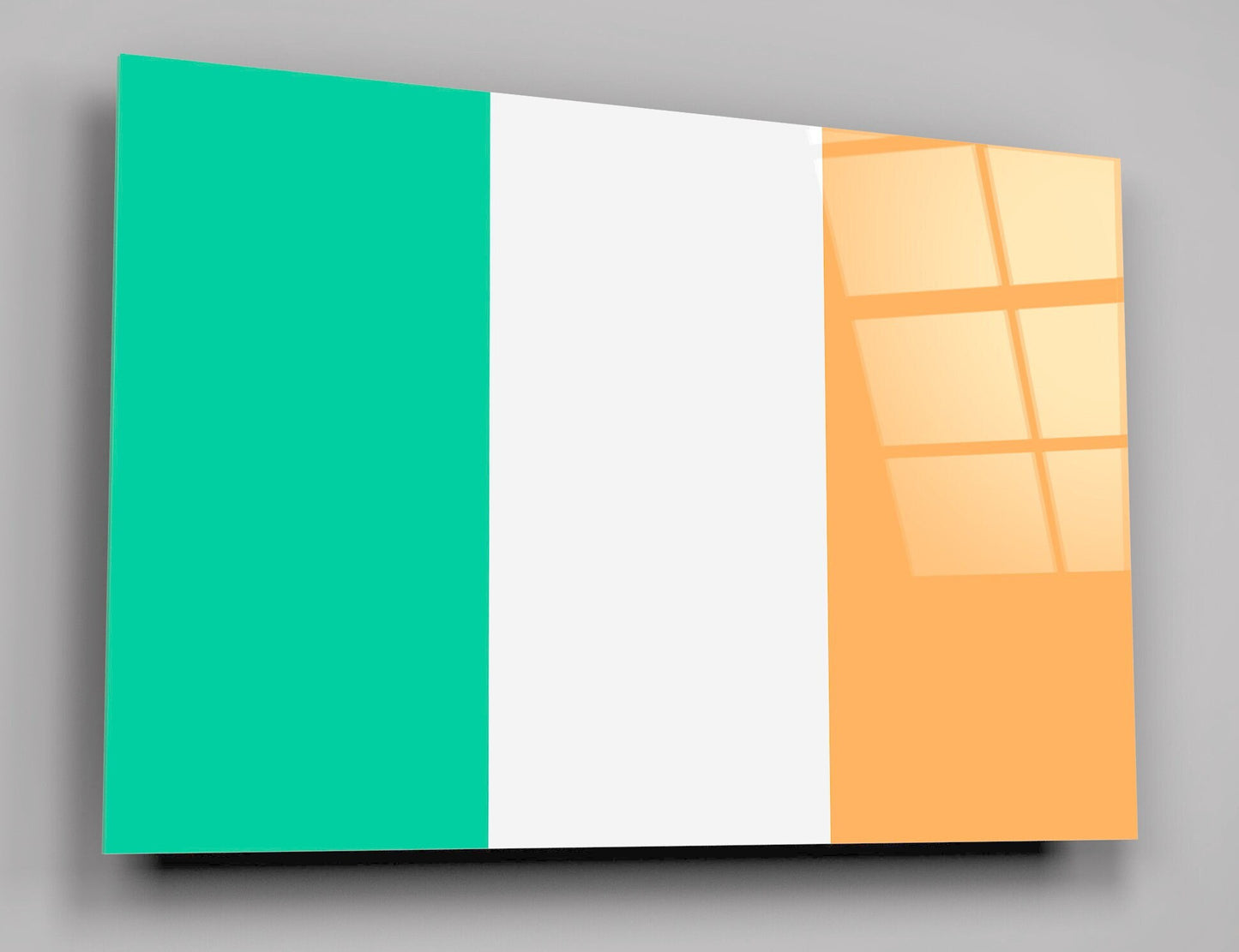 Flag Of Ireland High Gloss Acrylic Glass Wall Art Ready To Hang