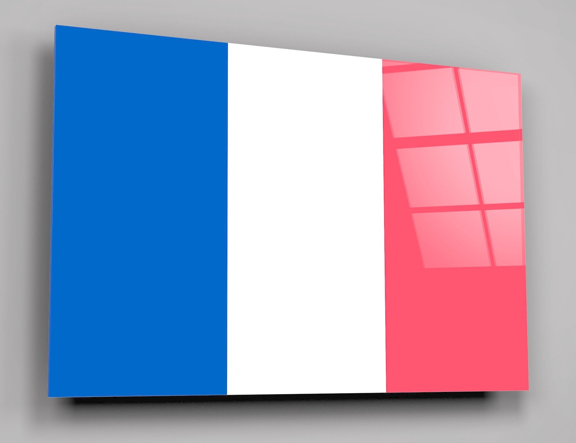 Flag Of France High Gloss Acrylic Glass Wall Art Ready To Hang