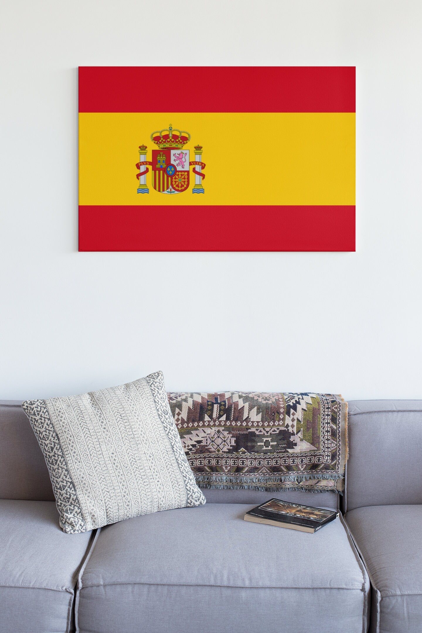 Flag of Spain High Gloss Acrylic Glass Wall Art Ready To Hang