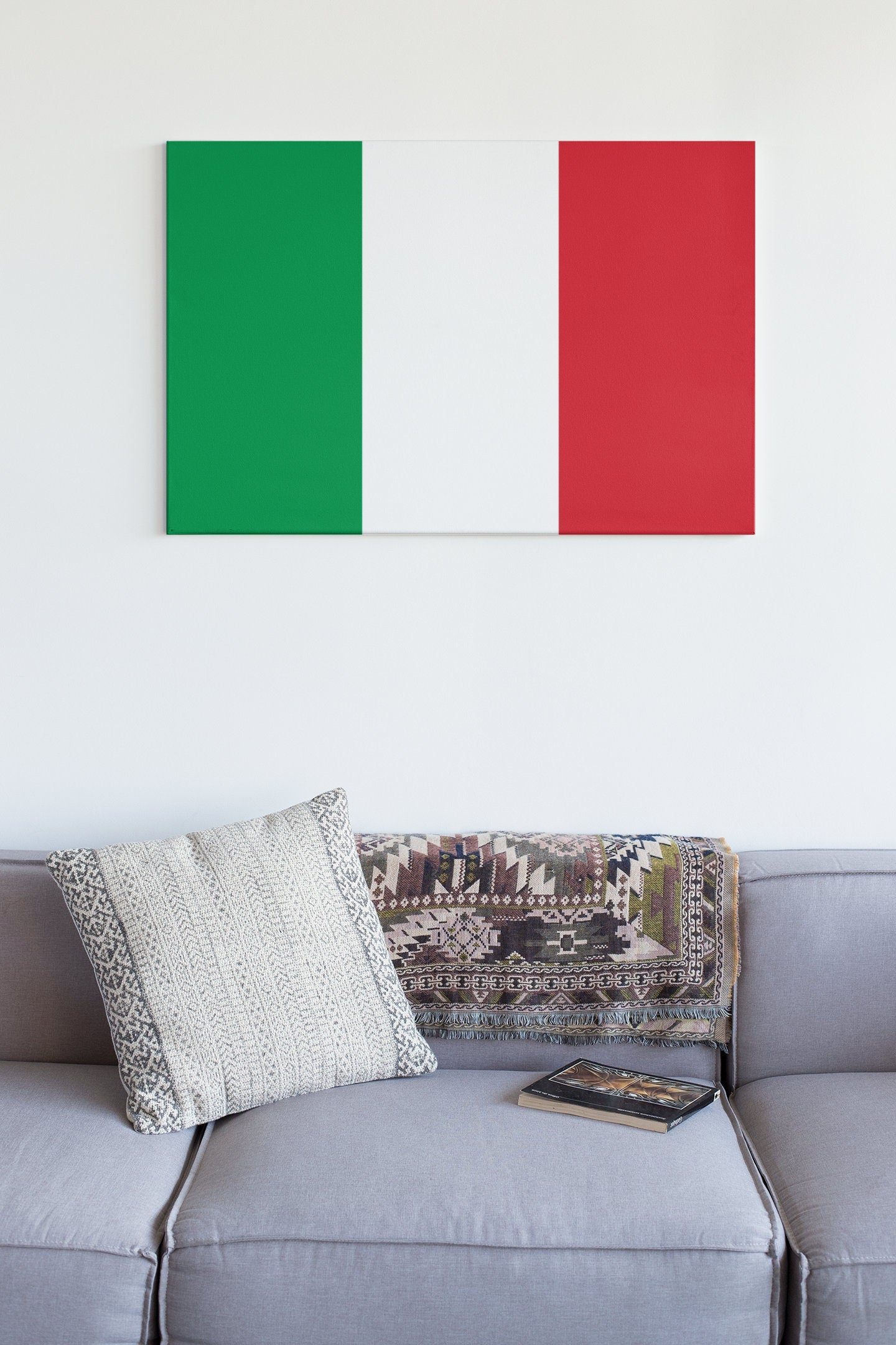 Flag of Italy High Gloss Acrylic Glass Wall Art Ready To Hang