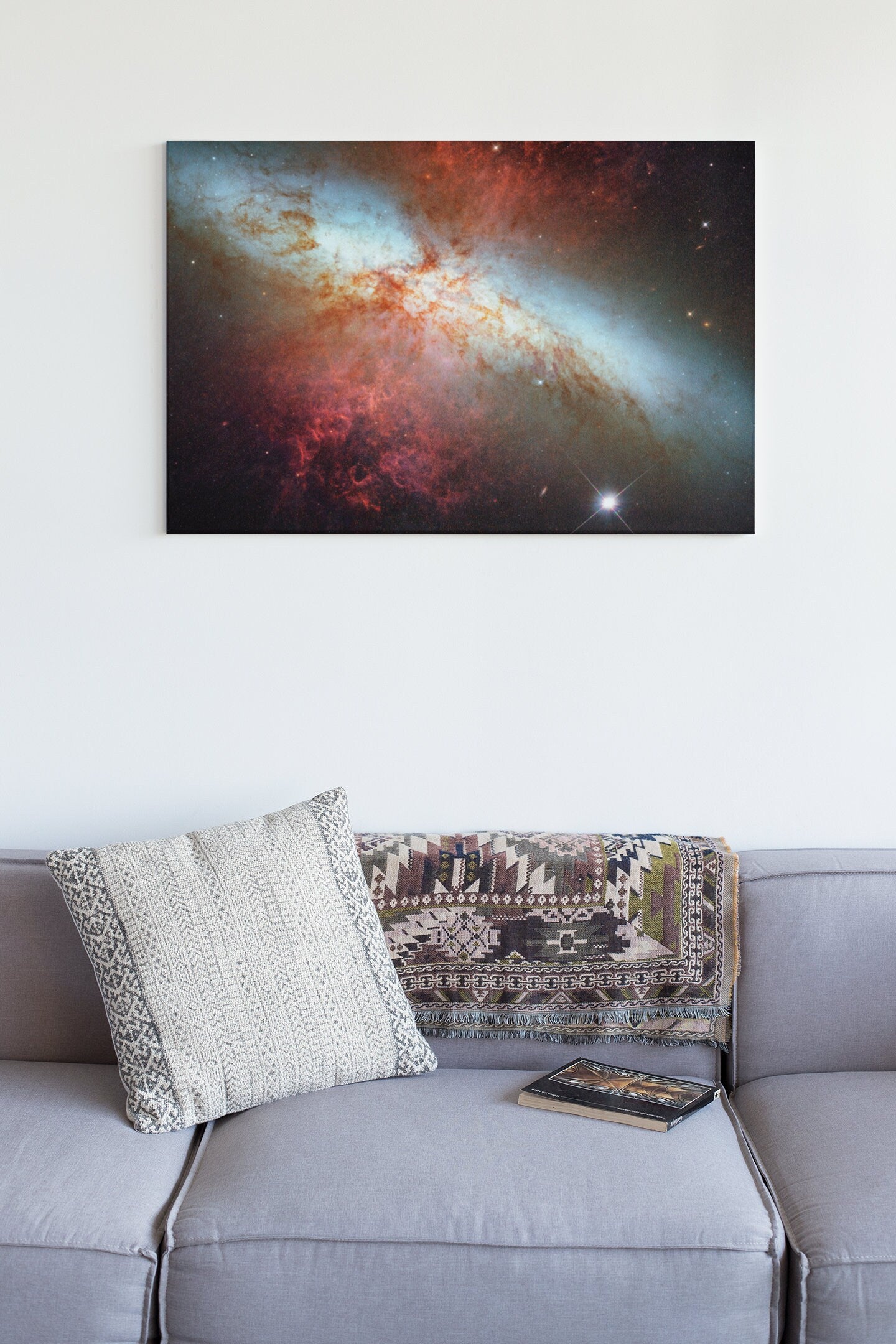 Hubble Monitors Supernova In Nearby Galaxy M82 From NASA High Gloss Acrylic Glass Wall Art Ready To Hang